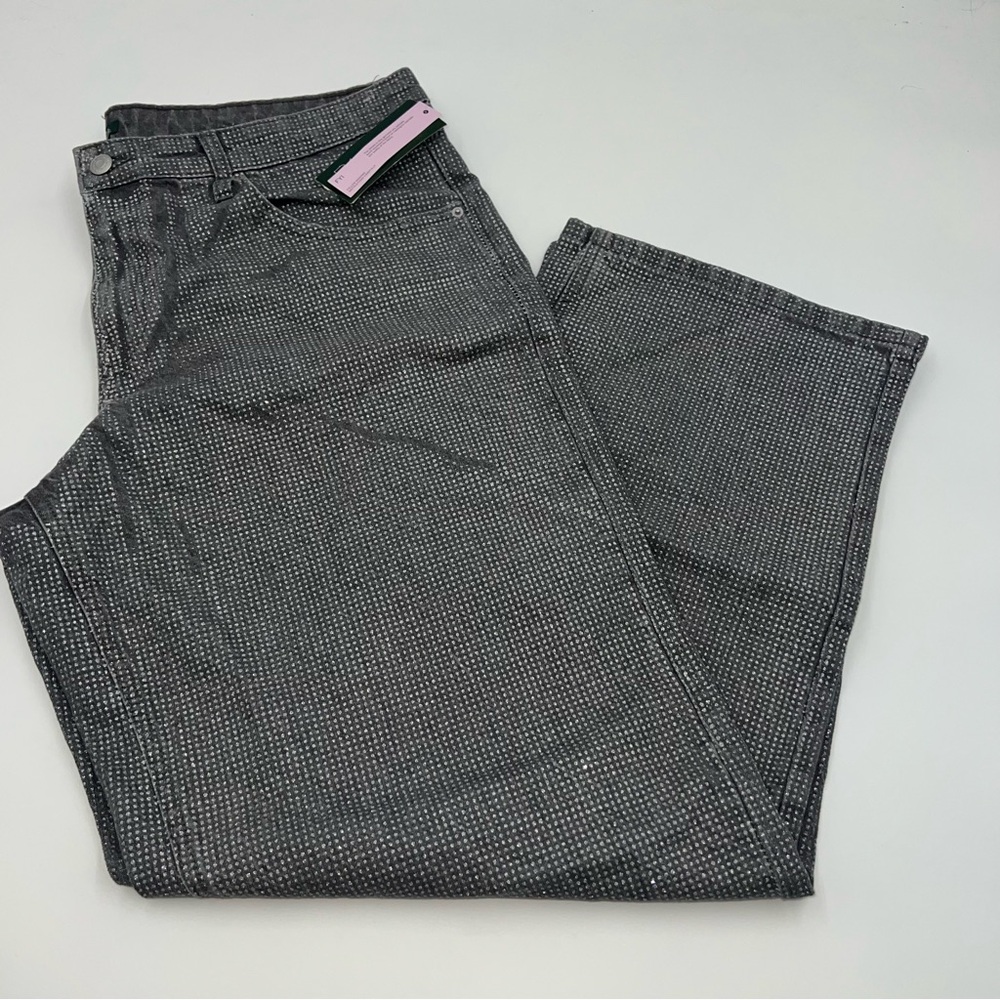 Wild Fable mid‎ rise 90s relaxed straight grey and silver SZ 14.